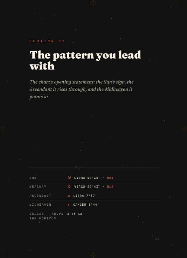 Book One sample page: Section 01, the pattern you lead with